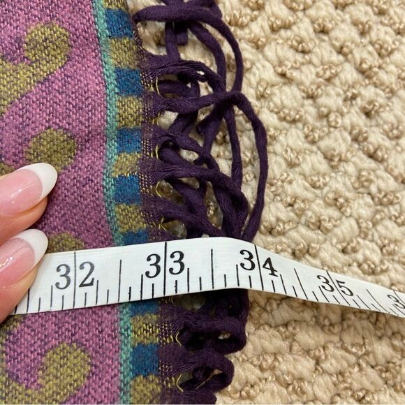 Ladies Strawbridge Clothier Brand Western Style Print Fringe‎ Scarf - Picture 8 of 9